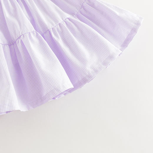 马克珍妮女童文艺格纹蛋糕短裙半身裙儿童裙裤2025夏装新款550875 商品图3