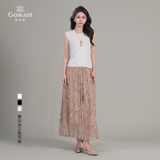 【三色可选】乔万尼2025夏季新款背心舒适无袖圆领百搭显瘦小衫EZ2M129 商品图3