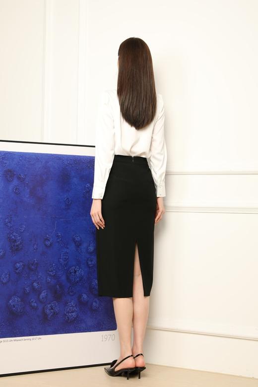 Le Malene 气质简约优雅白色珍珠扣衬衣 17867 商品图4