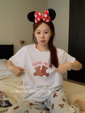 老米优品🎈3-5天！ 《小熊环游记🐻冰瓷棉熊熊乐园家居服套装》轻，薄，软，可爱出圈！！TZ250414A