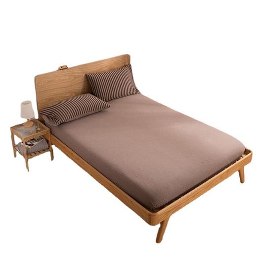 【天竺棉床单/床笠】无印裸睡天竺棉单独床单良品针织纯色全棉双人床笠1.5/1.8m单件 商品图4