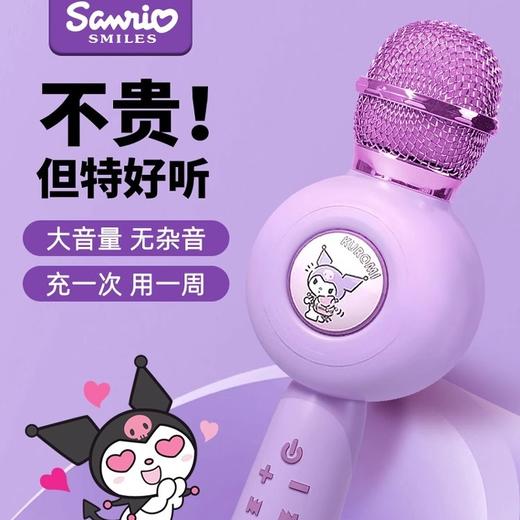 7送1原品！！三丽鸥儿童库洛米小话筒音响麦克风一体卡拉ok唱歌音乐早教唱歌宝宝玩具 商品图8