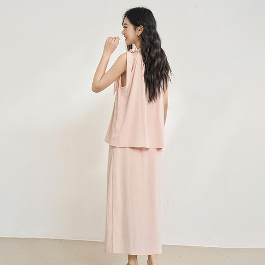 【玫瑰挂脖】温柔气质套装女夏季露肩衬衫搭半裙两件套V0850324 商品图4