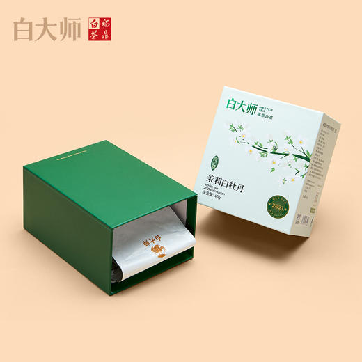 白大师白茶正宗福鼎白茶2021年冷萃茉莉白牡丹散茶80g 商品图5