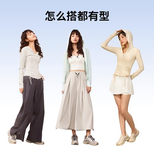 MOLY VIVI 水波纹修身防晒衣女2024新款防晒服凉感短款显瘦防晒外套 商品图4