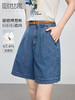 熙世界牛仔短裤女夏季薄款2025新款宽松高腰显瘦五分阔腿直筒裤子 商品缩略图0