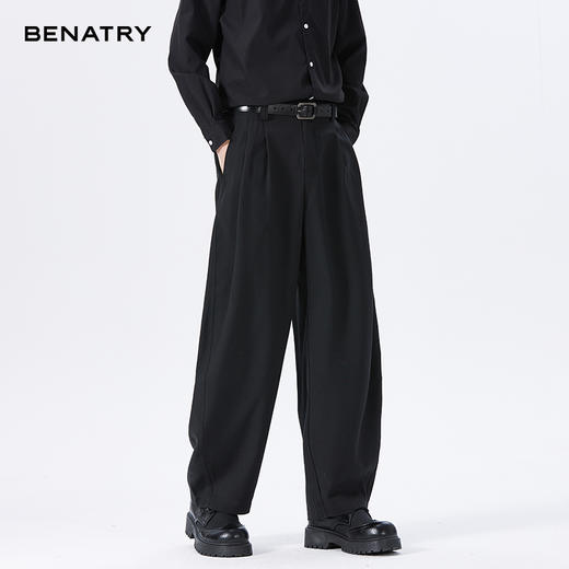 贝纳川精仿毛料双色肌理弯刀裤ECF132007 商品图11