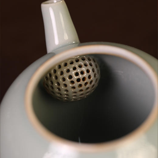 陈克萍粉青龙窑茶壶 商品图1