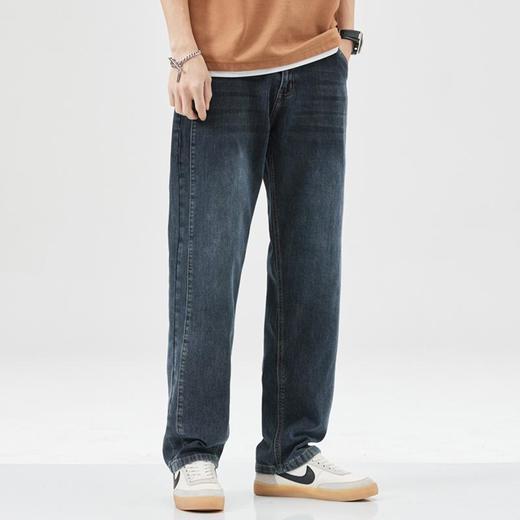 圣得西小众牛仔裤宽松直筒长裤子男士2025春夏新款阔腿休闲男裤 商品图1