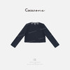 COCO ZONE 刘一一 【100亚麻】撞色复古舒适无扣外套 CD1A0719 商品缩略图1