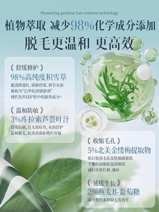 【温和脱毛不留黑】丝滑柔舒脱毛慕斯（赠脱毛大礼包，预售4.22后发出）#脱毛膏男女士全身私密处阴毛腋下腿毛学生专用慕斯否永久去根神器 商品图4