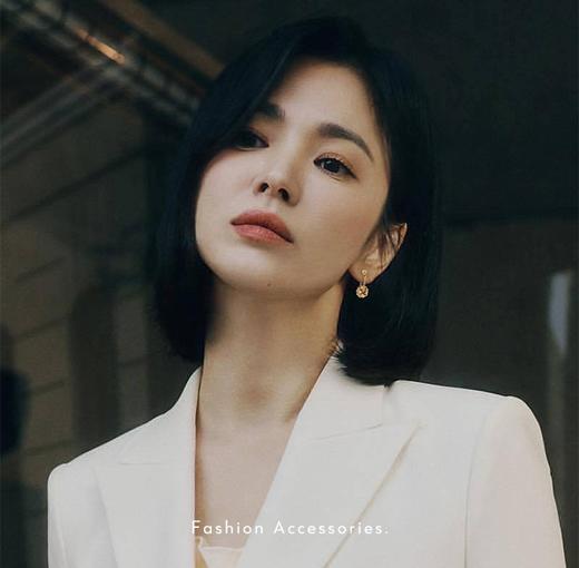 小众品牌原单宋慧乔同款925银针镀金耳环 商品图2