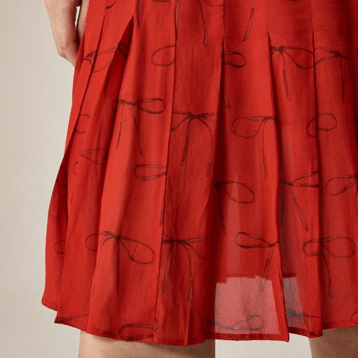 海报模特款清仓特价！Jcrew 红色蝴蝶结印花雪纺半裙 原价1500+ 现在只要￥398直邮到手 商品图5