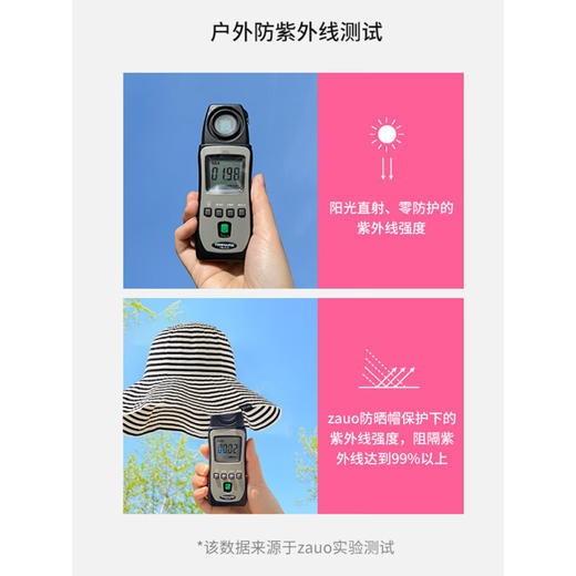 【分仓直发包邮】zauo防晒遮阳帽织带版黑条纹ZA.MZ.01.24.X2.00008 商品图3