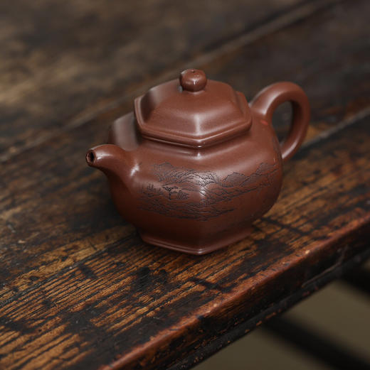 【青山特惠】宜兴原矿精品全手工紫泥六方掇只紫砂壶 380cc 方勤平（国工） 商品图3