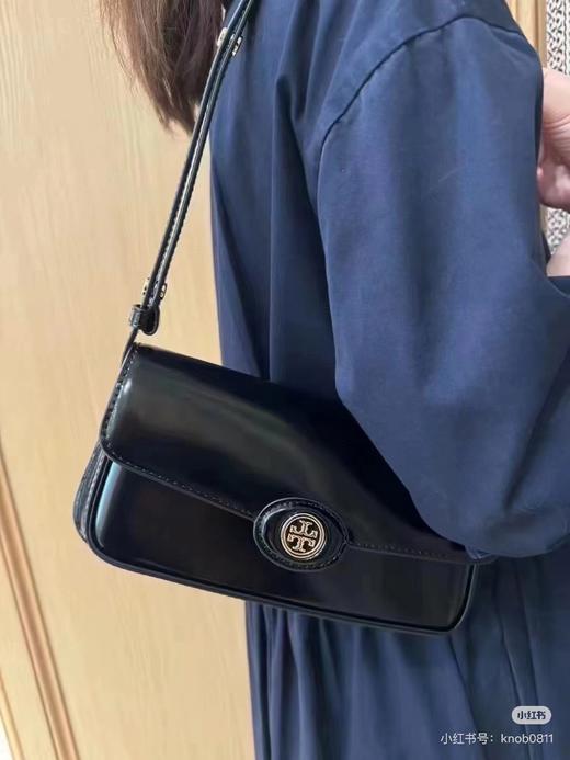 T*B休闲亮面经典单肩包豆腐翻盖包法棍包 商品图11