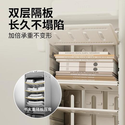 开学季福利！【赠送2个笔筒 可调节隔板】 英禾儿童书架落地置物架可移动书本收纳架简易书房收纳神器储物架 商品图2