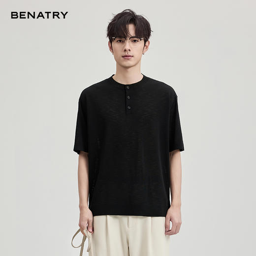 贝纳川竹节麻短袖T恤ECF127001 商品图4
