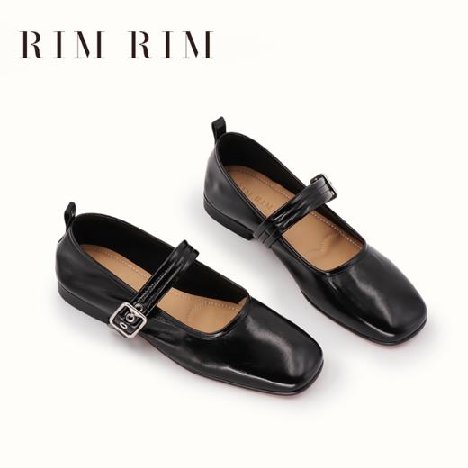 RIMRIM塑型马皮鞋简约设计纯色平底玛丽珍甜美法式一字带舒适2362 商品图0