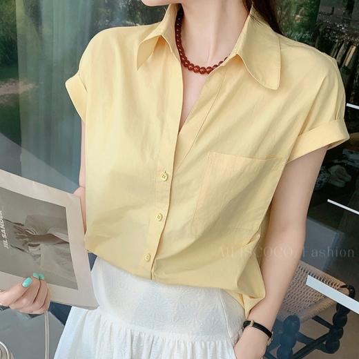 『罗马假日_赫本小飞袖』 法式剪刀领 轻松穿出天鹅颈  连肩小飞袖 复古俏皮落落大方 商品图6