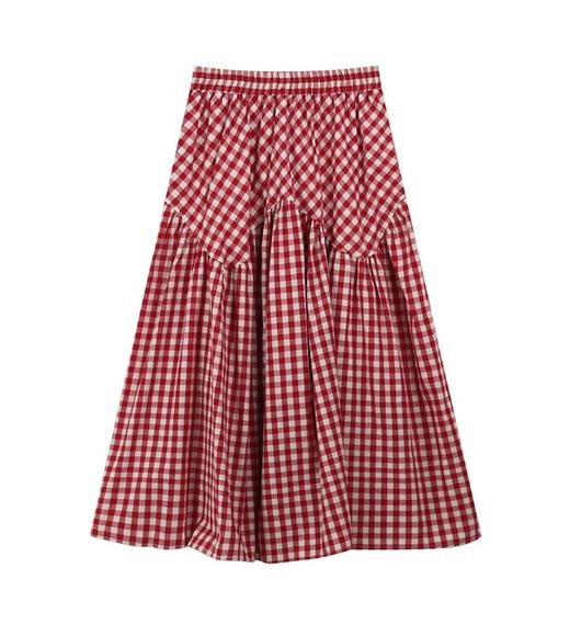 裁缝学苑AS467格子半身裙纸样女装拼接伞裙夏季中长款裙子样板图纸 商品图1