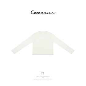 COCO ZONE 刘一一【莱赛尔亚麻混纺】圆领花边袖毛针织衫CD1A0707