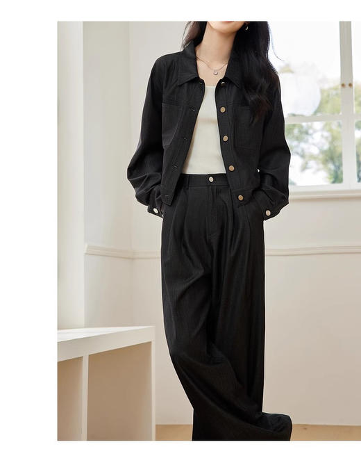 裁缝学苑AS469复古松弛感套装纸样女新款翻领外套阔腿裤两件套版型样板 商品图5