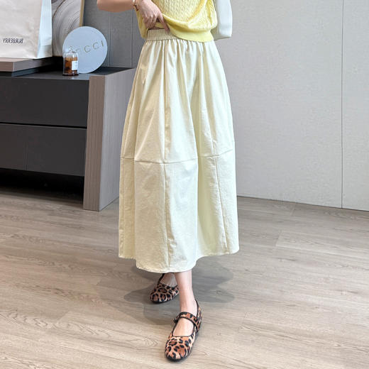 2025新款抗皱超态棉花苞裙12块裁片解构立裁灯笼半身裙遮肉长裙春款！ 商品图3