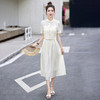 气质时尚复古轻奢印花，设计高腰A字吊带裙搭外衫两件套HR-HBLJRA831 商品缩略图2