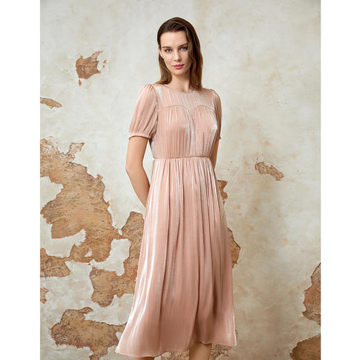 EITIE爱特爱气质通勤高腰显瘦优雅时尚连衣裙夏季新款8207951 商品图5