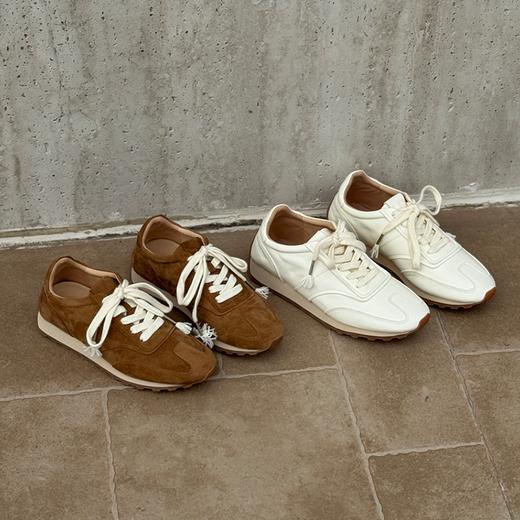 RIM RIM时尚休闲运动鞋女百搭平底运动德训鞋棕色轻便复古跑鞋情侣款2485 商品图4