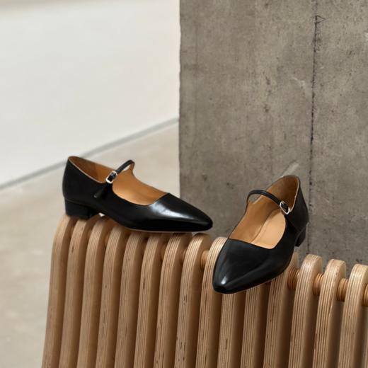 RIMRIM塑型马皮鞋羊反绒玛丽珍单鞋复古软底浅口低跟平底方头2385 商品图4