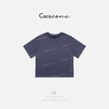 COCO ZONE 刘一一 醋酸抗皱面料简约纯色圆领短袖T恤CD2A0830 商品缩略图0