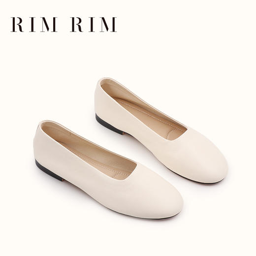 RIM RIM塑型马皮鞋百搭浅口低跟复古金色奶奶鞋单鞋舒适3608 商品图11