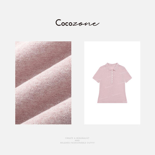 COCO ZONE 刘一一【亚麻】POLO针织衫显瘦气质毛织上衣CD1A0647 商品图2