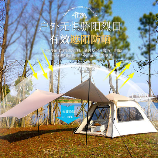 帐篷天幕二合一户外便携式加厚牛津布防晒防水野餐露营公园帐篷 商品图1