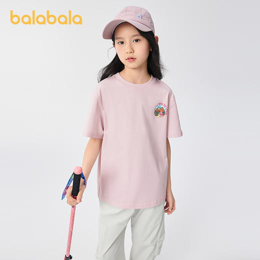 巴拉巴拉童装儿童短袖女童t恤2025款夏速干凉感上衣 商品图2