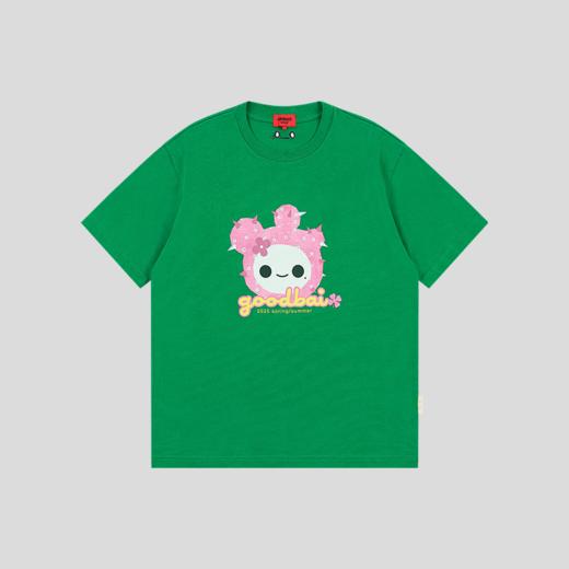 GOODBAI GOODEES花花仙人掌印花oversize短袖T恤 商品图3