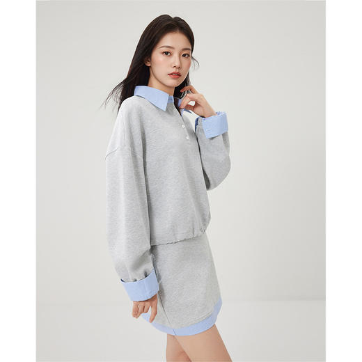 IEF/爱依服2025春季 时尚韩系学院风休闲百搭减龄上下套裙B0060 商品图3