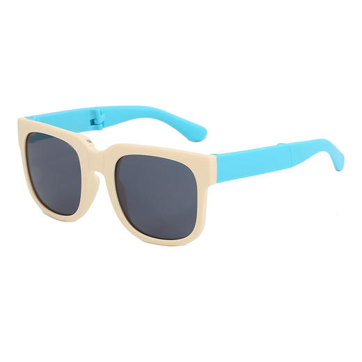 【新品福利】儿童太阳镜折叠时尚 防紫外线宝宝墨镜 新款方框文艺复古小孩眼镜潮 商品图11