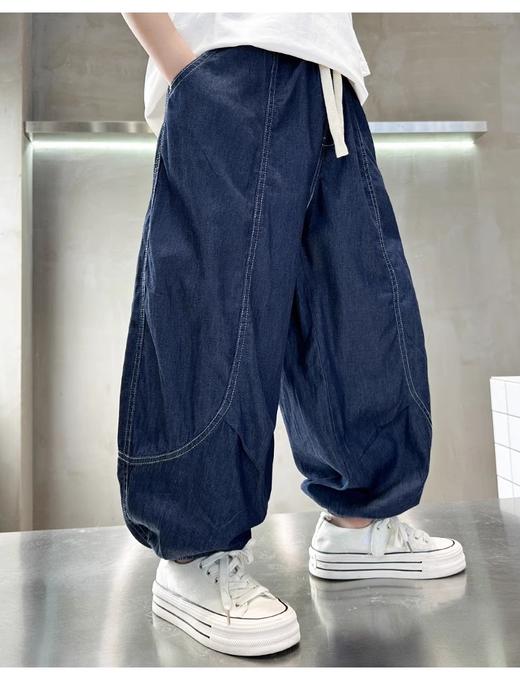 裁缝学苑TQ158男童牛仔裤纸样儿童夏装炸街长裤子防蚊裤童装样板 商品图3