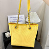 CHANEL 帆布 tote 柃檬黄 沙滩包 商品缩略图1