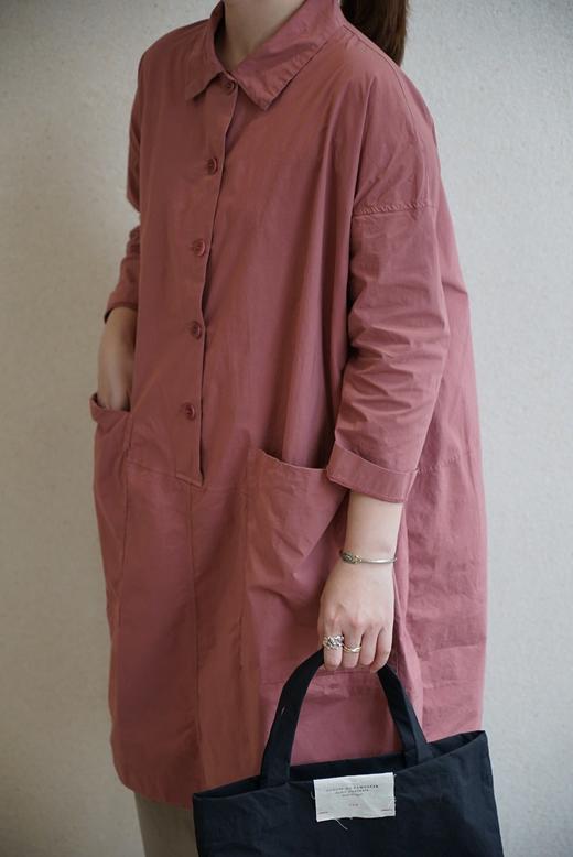 ALBUM DI FAMIGLIA 高翻领显瘦大口袋连衣裙 商品图1