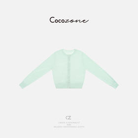 COCO ZONE 刘一一【莱赛尔羊绒】薄款舒适清新绿毛针织衫CD1A0712