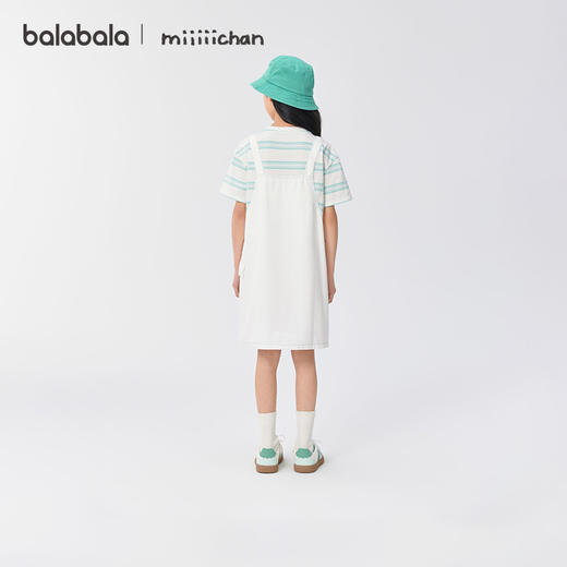 【miiiiichan IP】巴拉巴拉女童裙子儿童背带裙2025夏牛仔假两件 商品图3