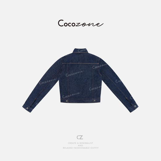 COCO ZONE 刘一一 【棉亚麻混纺】复古双口袋牛仔外套CD2A0880 商品图1
