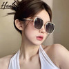 【夏季新款防晒墨镜】街拍时尚凹造型 闪边防紫外线太阳镜 海边沙滩高级感墨镜 商品缩略图0