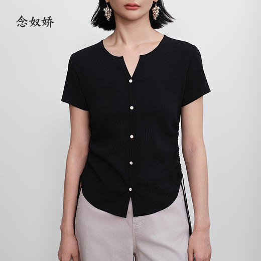 【商场同款】CNK5496 “双色针织” 显瘦好穿 透气干爽 版型基础好搭配 商品图11