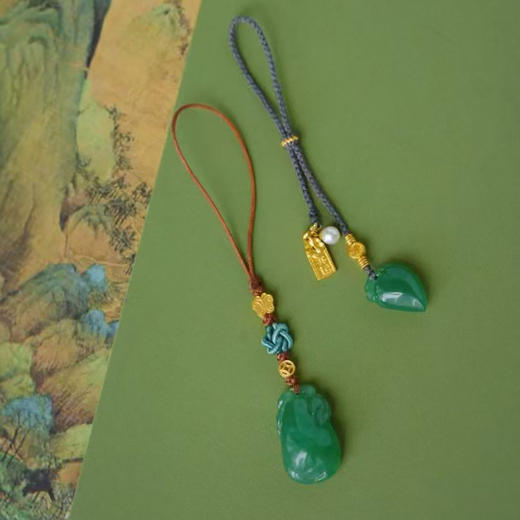 素日手作 老翡翠手机挂件 商品图1