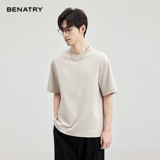 贝纳川破洞珠地提花短袖T恤ECF114002 商品图10